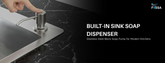 Fossa Built-In Sink Soap Dispenser | Stainless Steel Black Kitchen Soap Pump 300ml