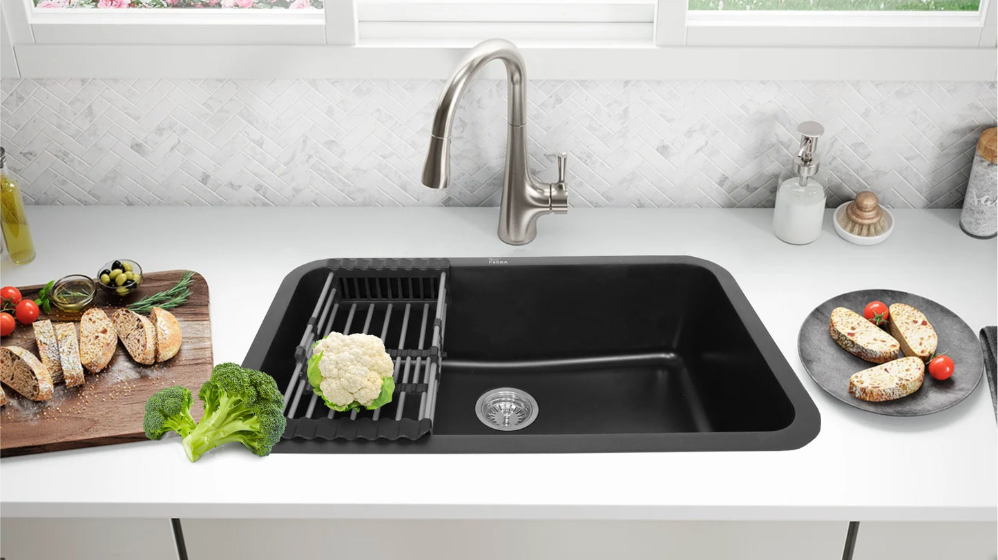 Sinks Stainless Steel Sink Strainer for Kitchen Sink - Stain Resistant Kitchen Sink Strainer with Large Collection Basket,Sink Drain Strainer for All Square Drain Sinks (Gold)