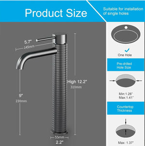 black wash basin mixer tap 12 inch brass hot and cold bathroom fitting