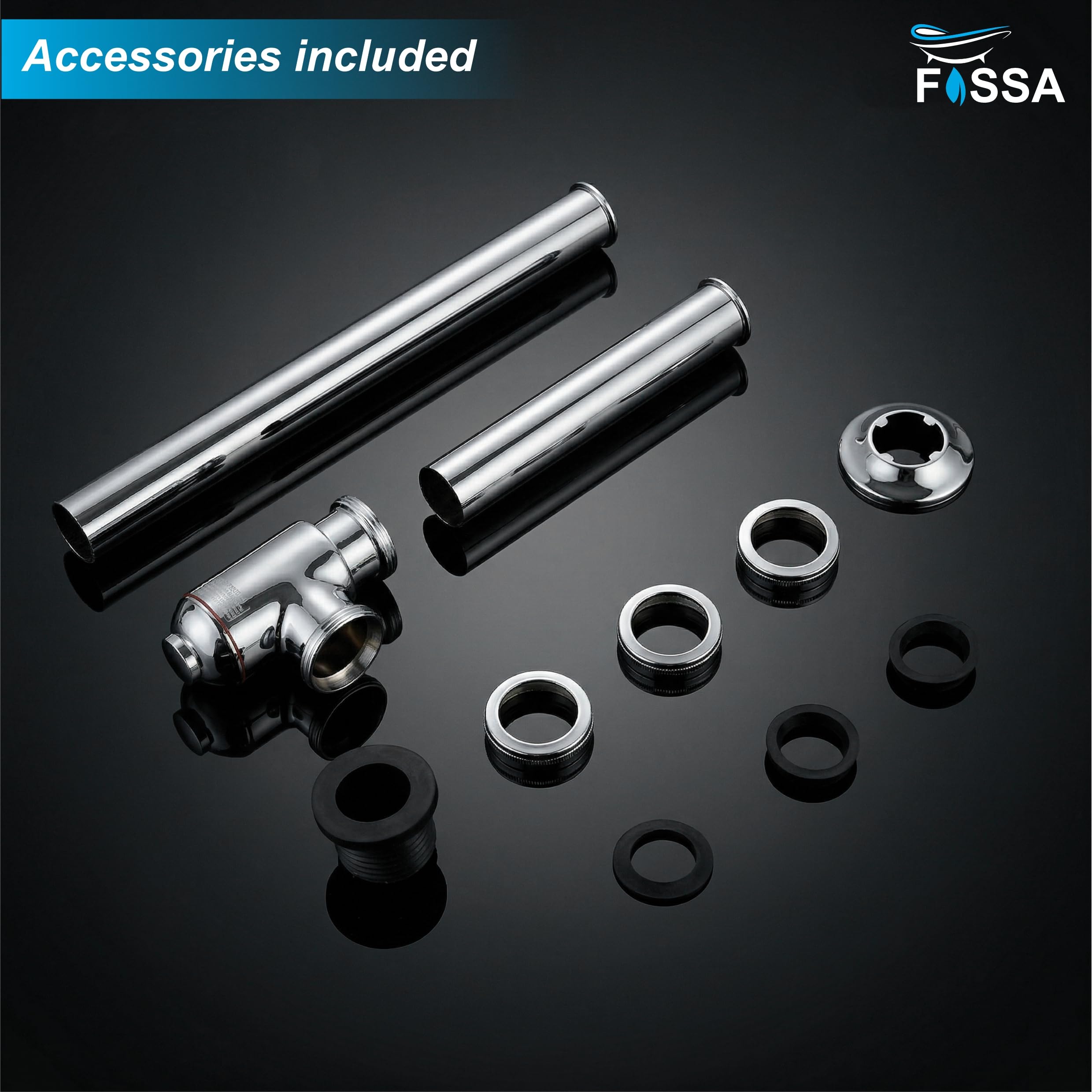 12 inch Primus Brass Silver Bottle Trap with Flange