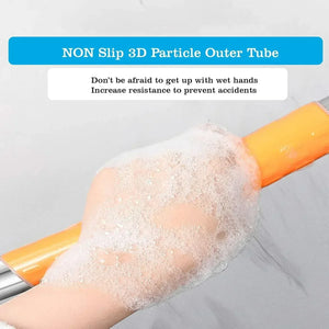 Fossa 16 Inch 304 Stainless Steel Luminous Grab Bar Wall Mounted Safety Balance Handle | Non-Slip for Elderly, Kids | Strong Load Bearing Armrest- Pack of 1 Silver & White (Chrome Finish) - Fossa Home