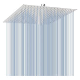 Fossa 16"x1 6" Rain Shower - Fossa Square High Pressure Shower Head Made of 304 Stainless Steel( shower head only )