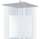 Ultra (12x12 Inches) 304- Grade Stainless Steel Chrome Finish Overhead Shower Without Arm