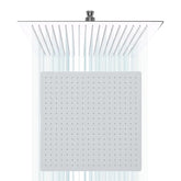 Ultra (16x16 Inches) 304- Grade Stainless Steel Chrome Finish Overhead Shower Without Arm