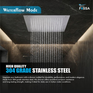 overhead rain shower 20x20 inch with smooth water distribution