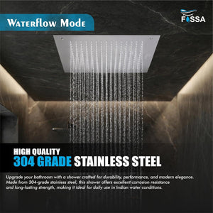 24x24 inch large rainfall overhead shower made from 304 stainless steel for luxury bathroom
