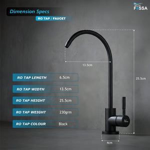 RO Tap/Faucet Premium Stainless Steel Black - Fossa Home