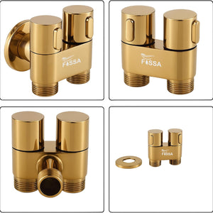 Upgrade to a 2-in-1 Gold Angle Cock