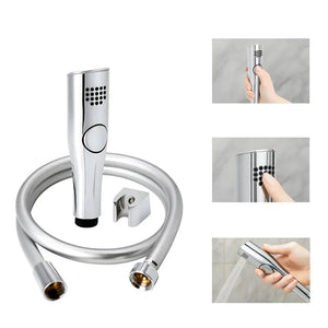 Italian Silver ABS Health Faucet with 1 Meter 304-Grade SS Hose Pipe & Hook - Fossa Home