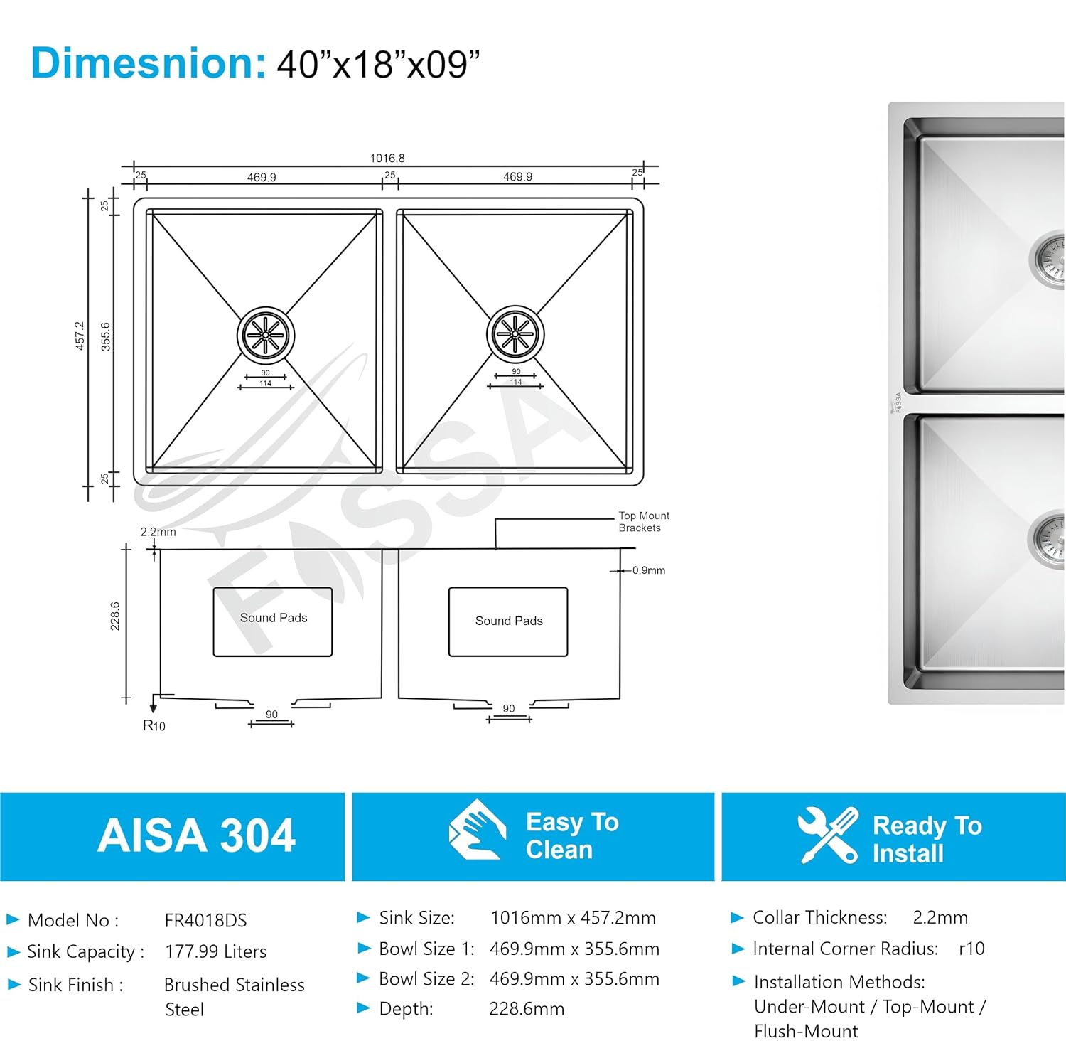 Durable Stainless Steel Construction