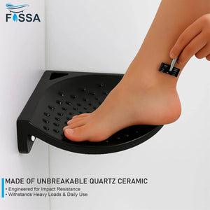 black bathroom foot rest stand ABS ceramic finish, modern design