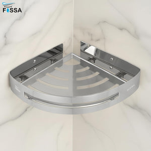 Caddy Stainless Steel Corner Shelf (Silver) 3 Set - Fossa Home