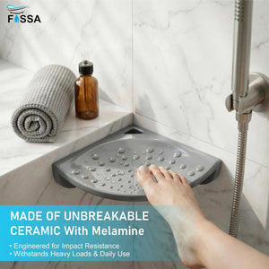 Anti-Slip Grey Foot Rest for Safe Shower