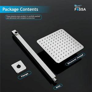 square chrome overhead shower stainless steel 8x8 inch bathroom use