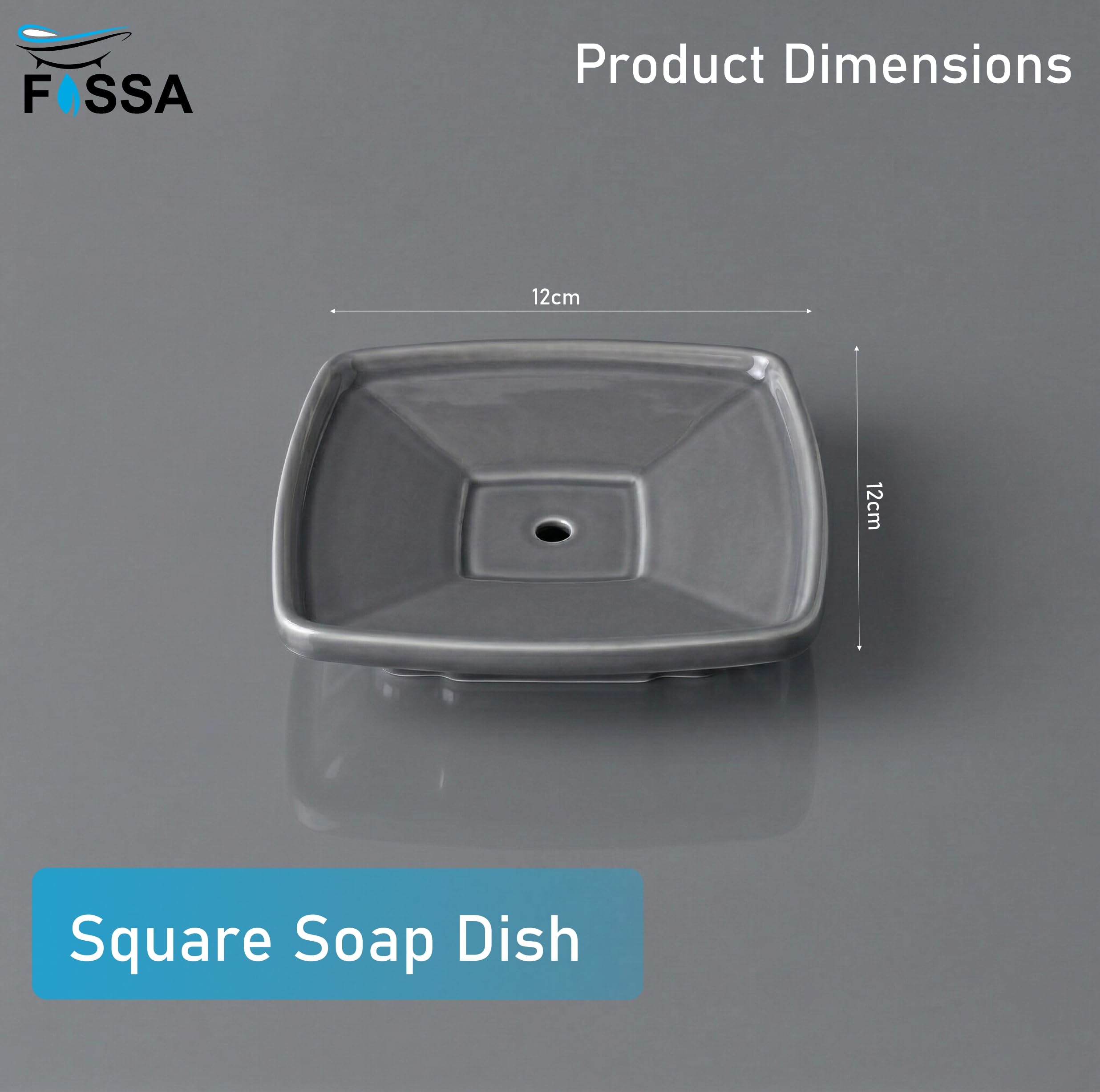 Square shape with a smooth, ceramic-like finish for modern appeal.