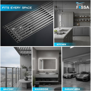 Designed to guide water smoothly toward the drain outlet.