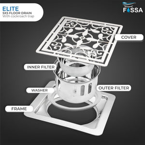 Drain Durable Stainless Steel Anti-Rust Bathroom Floor Drain with High Flow Drain Cover