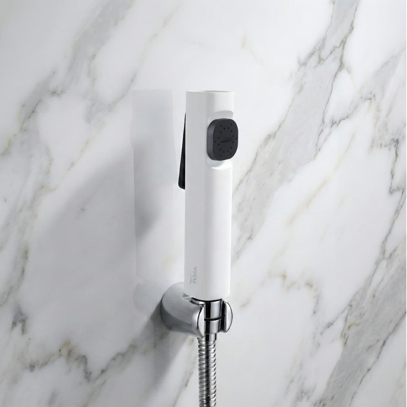 Erica White ABS Health Faucet with 1 Meter 304-Grade SS Hose Pipe & Hook - Fossa Home