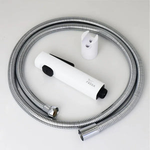 bathroom health faucet abs white finish with 1 meter ss hose pipe