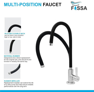 RO Tap/Faucet Flexible Premium Stainless Steel Black - Fossa Home