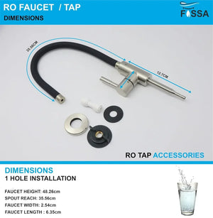RO Tap/Faucet Flexible Premium Stainless Steel Black - Fossa Home