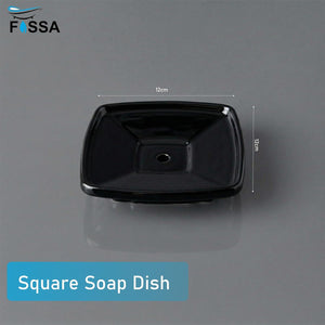 Square shape with a smooth, ceramic-like finish for a contemporary look.