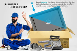 Premium Handmade (24 x 18 x 10) Inch Stainless Steel Single Bowl Black Kitchen Sink - Fossa Home