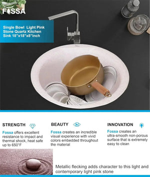 quartz single bowl sink, composite granite, modern scratch resistant, heat, stain proof, noise reduction, elegant design, deep, easy clean, stylish, contemporary fixtures, renovation, under mount, top, large capacity, seamless, long lasting, hygienic surface, food safe, workstation, multifunctional, home improvement, to impact, smooth