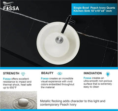 quartz single bowl sink, composite granite, modern scratch resistant, heat, stain proof, noise reduction, elegant design, deep, easy clean, stylish, contemporary fixtures, renovation, under mount, top, large capacity, seamless, long lasting, hygienic surface, food safe, workstation, multifunctional, home improvement, to impact, smooth