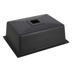 Quartz (24x18x9) Inch Single Bowl Kitchen Sink Black– Strong, Scratch-Resistant - Fossa Home