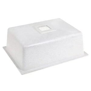 Quartz (24x18x9) Inch Single Bowl Kitchen Sink White – Strong, Scratch-Resistant - Fossa Home