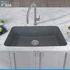 quartz single bowl sink, composite granite, modern scratch resistant, heat, stain proof, noise reduction, elegant design, deep, easy clean, stylish, contemporary fixtures, renovation, under mount, top, large capacity, seamless, long lasting, hygienic surface, food safe, workstation, multifunctional, home improvement, to impact, smooth