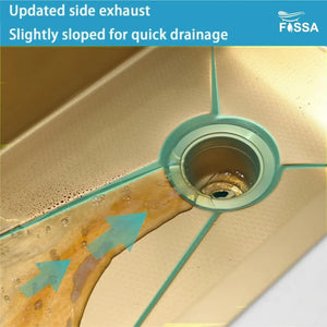 Smart Waterfall (30"x18"x10") Inch 304 Stainless Steel Kitchen Sink Gold - Fossa Home