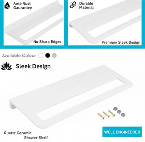 bathroom towel shelf white ceramic quartz wall mount design