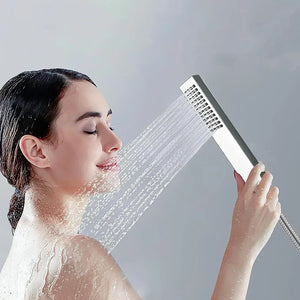 Fossa Hexa Square ABS Hand-Held Shower for Bathroom, High Pressure Shower Set Chrome Finish (Only Hand Shower) - Fossa Home