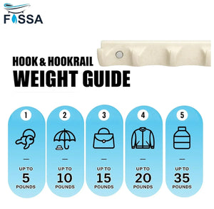 Ivory Cloth Hanger Unbreakable Abs Ceramic Finish (RM-132) - Fossa Home