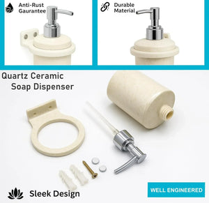 Ivory Soap Dispenser Unbreakable Abs Ceramic Finish (RM-124) - Fossa Home