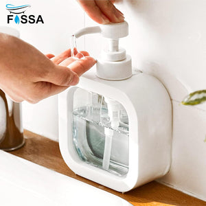 Smooth press pump dispenses liquid soap easily with controlled usage.