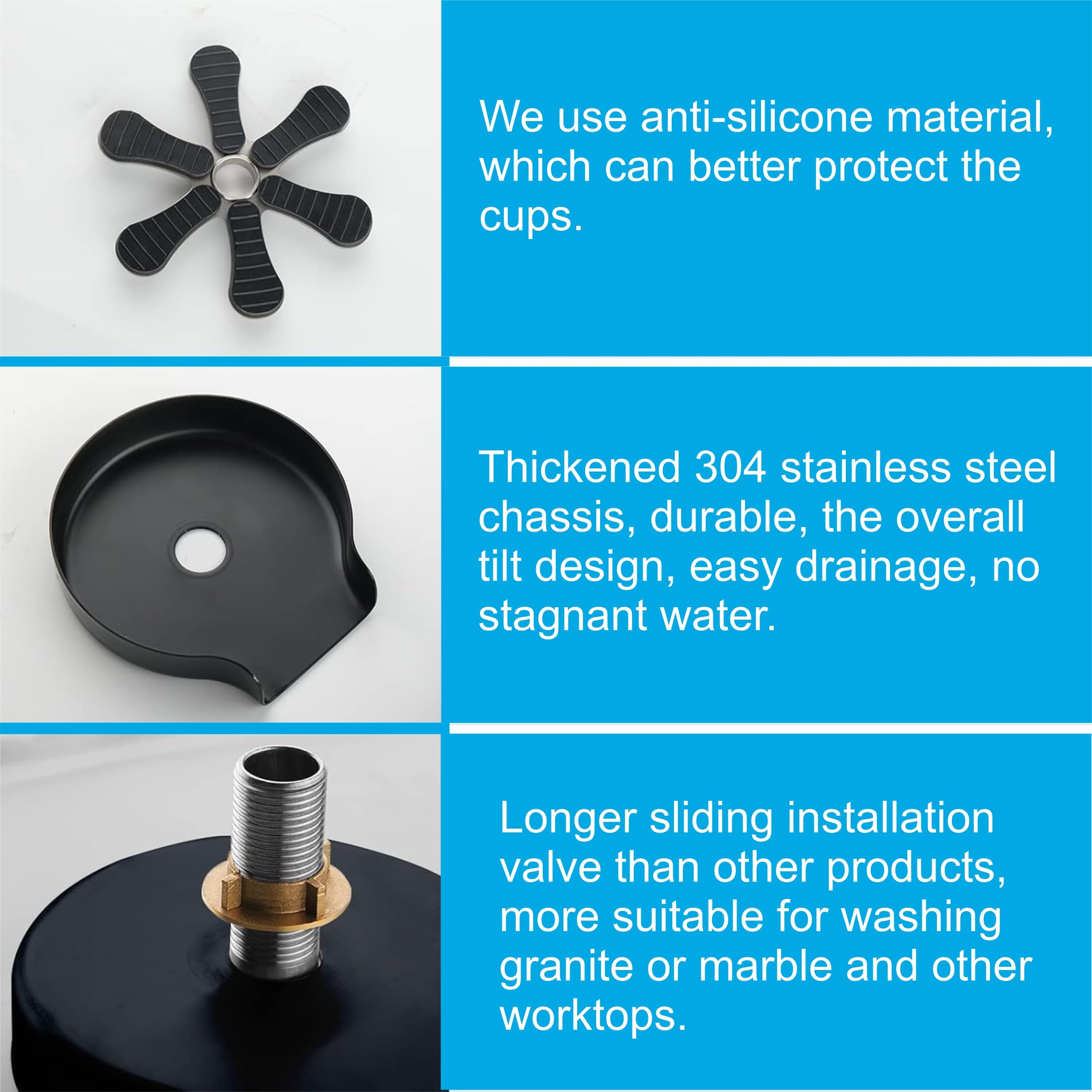 Kitchen Sink Glass Rinser with Stainless steel