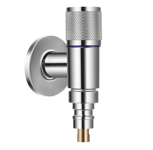 Silver Stainless Steel Laundry Faucet Angle Valve for Bathroom, Kitchen & Utility Area