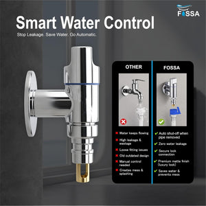 Laundry Faucet Silver Stainless Steel Angle Valve - Fossa Home