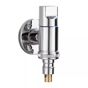Laundry Faucet Silver Stainless Steel Angle Valve - Fossa Home