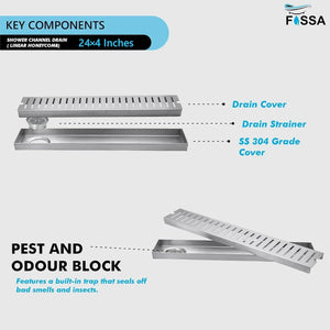 modern honeycomb linear shower drain aisi 304 stainless steel floor channel