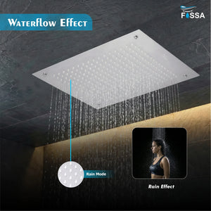 304 Stainless Steel Ceiling Overhead Shower (24x24 Inch) - Fossa Home