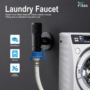 Modern Black Stainless Steel Laundry Angle Valve