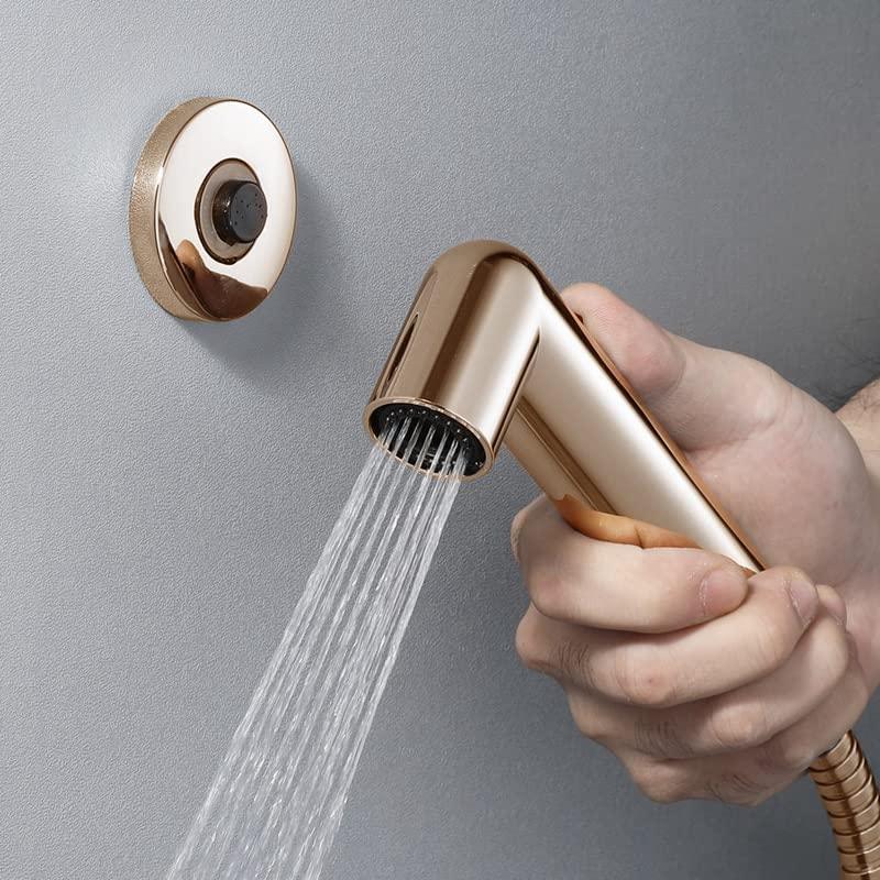 Magnetic Rose gold ABS Health Faucet with 1 Meter 304-Grade SS Hose Pipe & Hook - Fossa Home