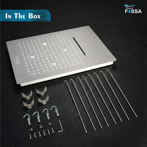 Three Mode Ceiling Overhead Shower Mist,Rain,Waterfall (19x13 Inch) - Fossa Home