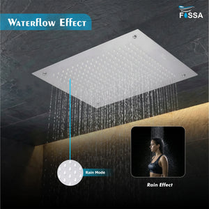 304 Stainless Steel Ceiling Overhead Shower (20x20 Inch) - Fossa Home