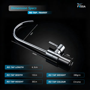 RO Tap/Faucet Premium Stainless Steel Chrome - Fossa Home