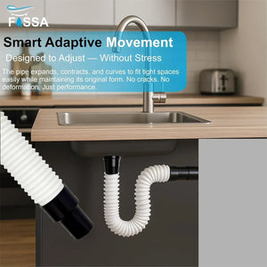PP White Flexible Waste Pipe - Fossa Home
